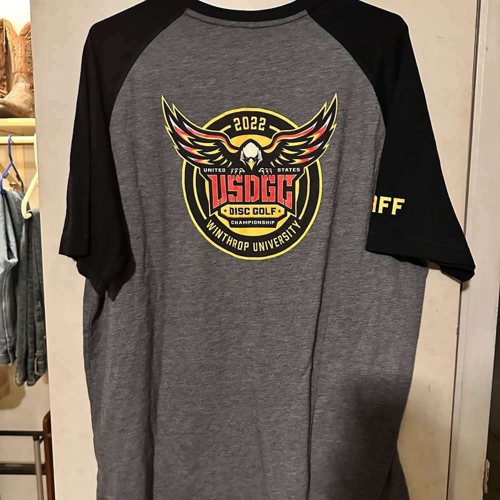 Gray and Black Men's Short Sleeve 2022 USDGC Tee